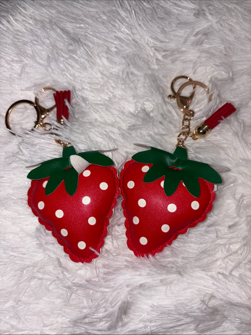 Strawberry Keychains in Red (2)